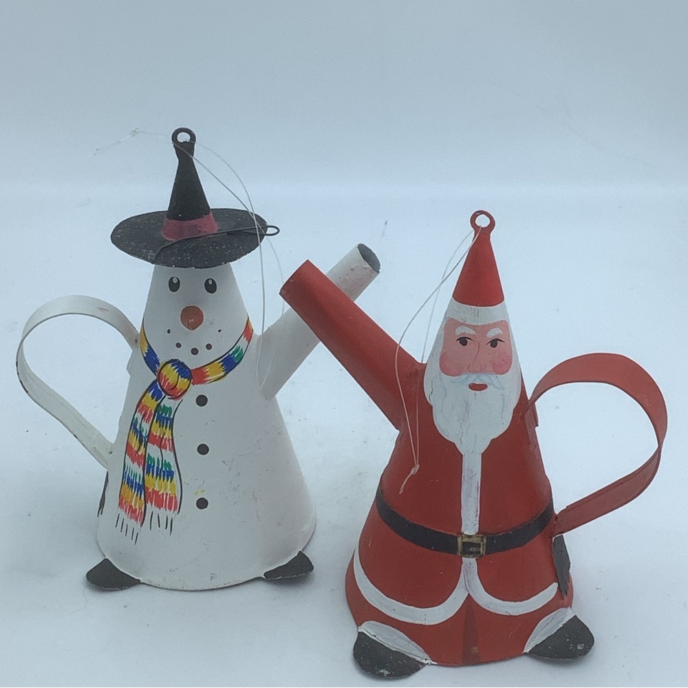 Department 56 Santa and Snowman Tins